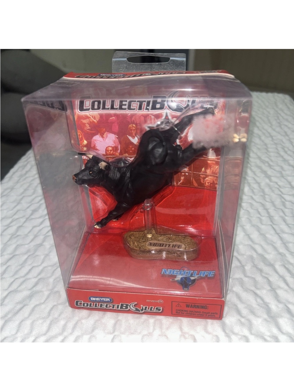Breyer Black Bull on Gold Base - Nightlife Series Figurine